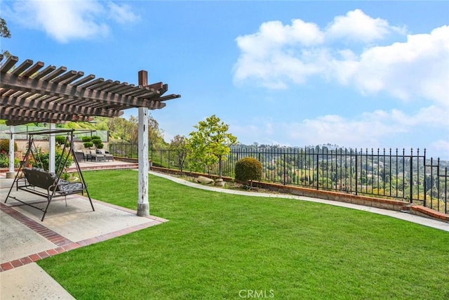 6322 E E W View Dr, Orange, CA 92869 - fenced backyard featuring a pergola and a patio