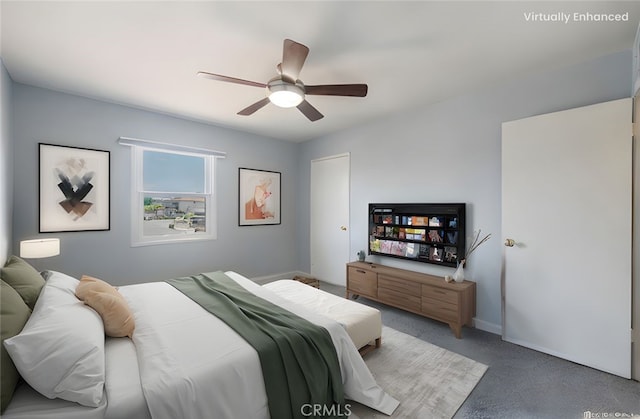 1219 221st St W, Torrance, CA 90502 - carpeted bedroom with a ceiling fan