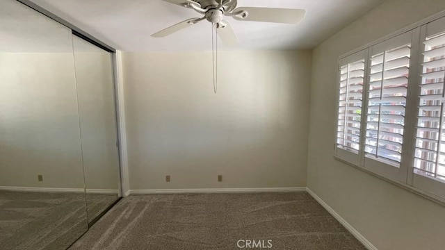 25105 Via Von Batsch, Moreno Valley, CA 92557 - unfurnished bedroom featuring carpet flooring, a closet, and a ceiling fan