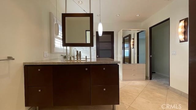 25105 Via Von Batsch, Moreno Valley, CA 92557 - full bath with vanity and tile patterned floors
