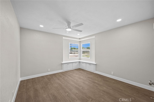 1514 E Palm Ave, Orange, CA 92866 - spare room with wood finished floors, a ceiling fan, and recessed lighting