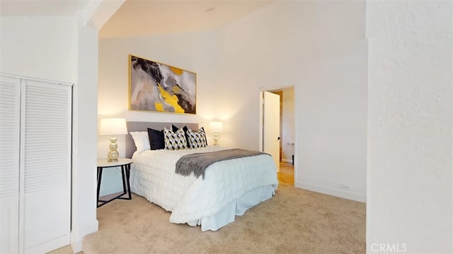 496 Crane Blvd, Los Angeles, CA 90065 - carpeted bedroom featuring a closet and a towering ceiling