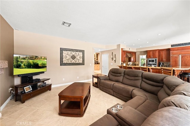 31148 Kahwea Rd, Temecula, CA 92591 - living area featuring light tile patterned floors and baseboards