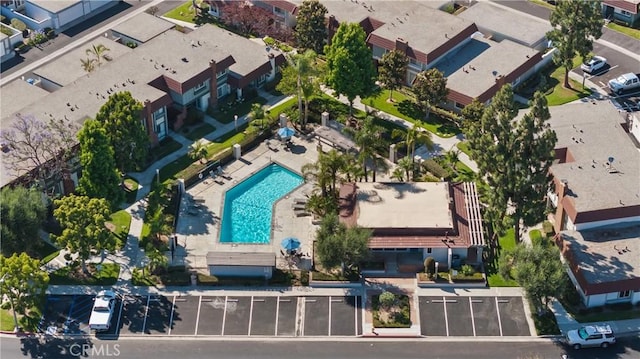11338 Grand Manan Dr, Cypress, CA 90630 - aerial view of a pool area