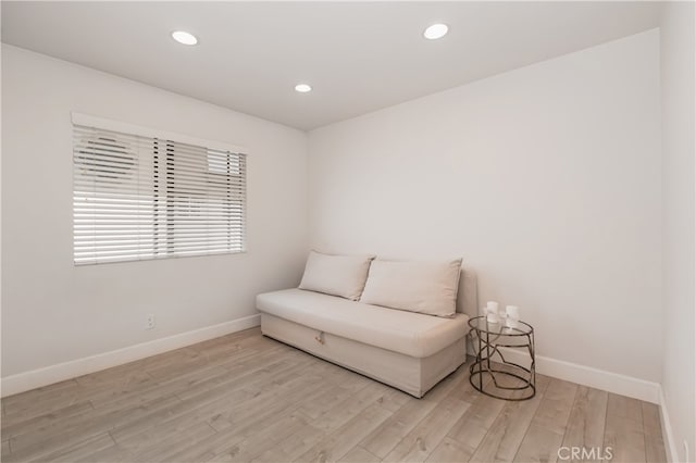 13632 Valerio St Unit 2, Van Nuys, CA 91405 - sitting room with light wood-style flooring and recessed lighting
