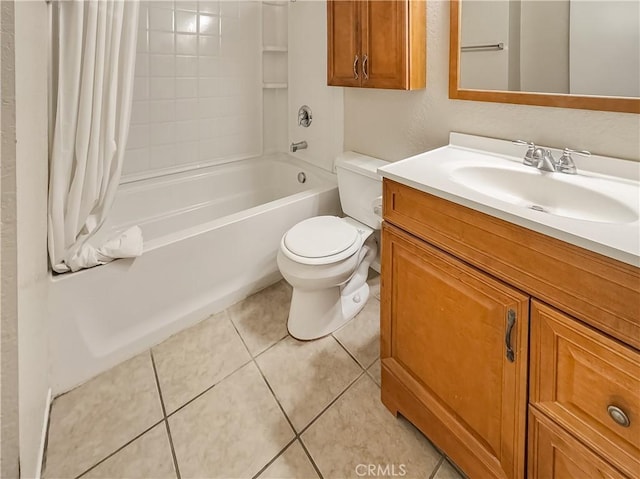 600 Central Ave Unit 323, Riverside, CA 92507 - full bathroom with shower / bath combo with shower curtain, vanity, and tile patterned floors