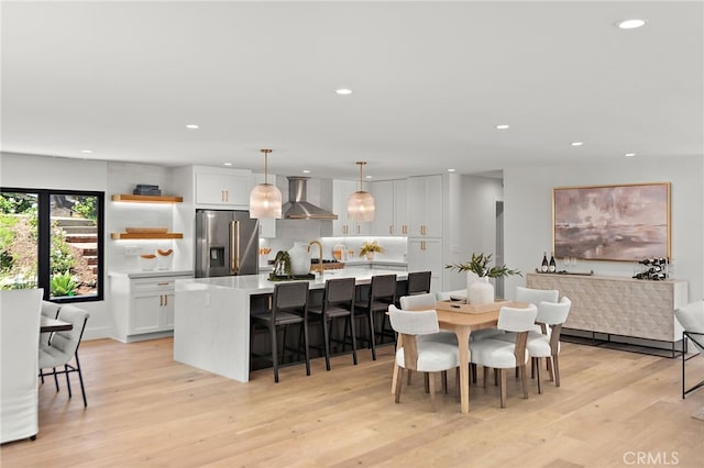 31842 Paseo Cielo, San Juan Capistrano, CA 92675 - dining area featuring light wood finished floors and recessed lighting