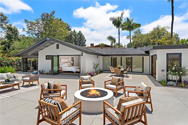 31842 Paseo Cielo, San Juan Capistrano, CA 92675 - view of patio with an outdoor living space with a fire pit