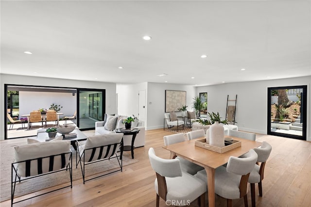31842 Paseo Cielo, San Juan Capistrano, CA 92675 - dining space featuring recessed lighting and light wood-style floors