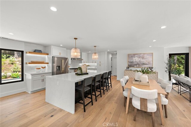 31842 Paseo Cielo, San Juan Capistrano, CA 92675 - dining room featuring recessed lighting and light wood-style floors