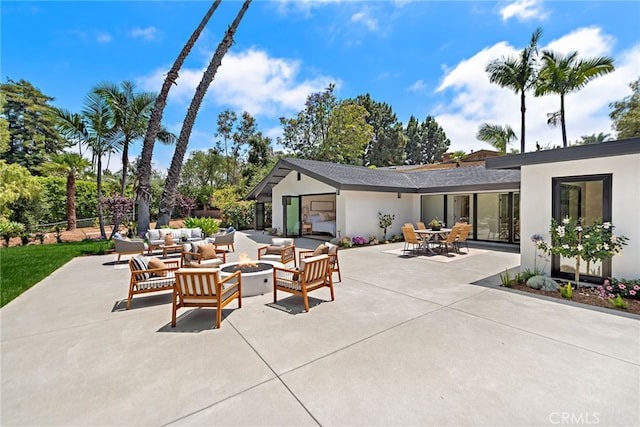 31842 Paseo Cielo, San Juan Capistrano, CA 92675 - view of patio featuring an outdoor living space with a fire pit and outdoor dining area