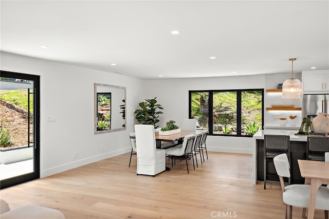 31842 Paseo Cielo, San Juan Capistrano, CA 92675 - dining space with plenty of natural light, recessed lighting, and light wood-type flooring