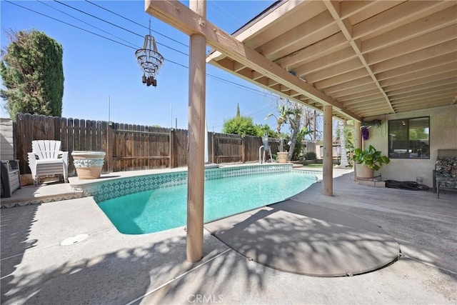2818 Renegade Ave, Bakersfield, CA 93306 - view of pool with a patio and a fenced backyard