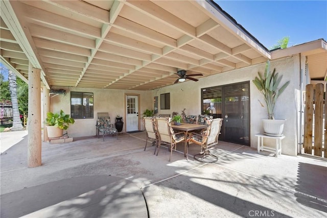 2818 Renegade Ave, Bakersfield, CA 93306 - view of patio with outdoor dining area and ceiling fan