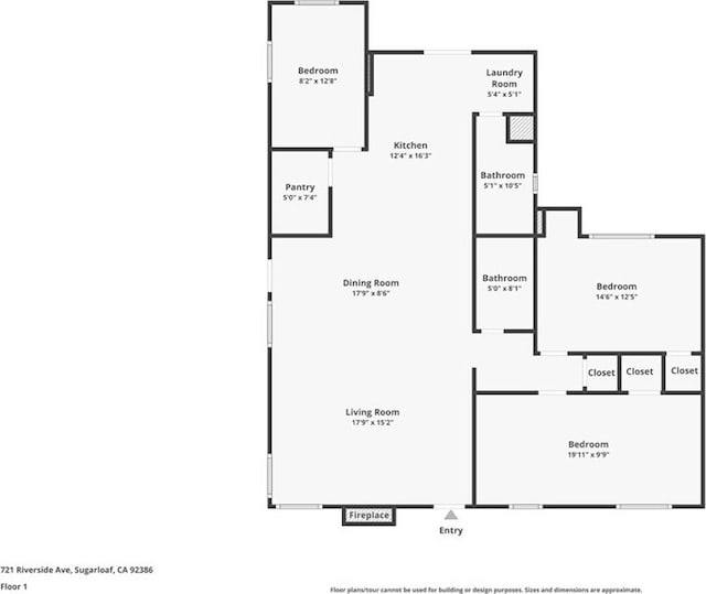 721 Riverside Ave, Sugarloaf, CA 92386 - view of home floor plan