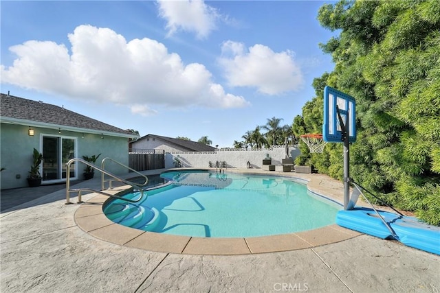 1817 Balboa Way, Upland, CA 91784 - view of swimming pool featuring a fenced backyard and a patio area