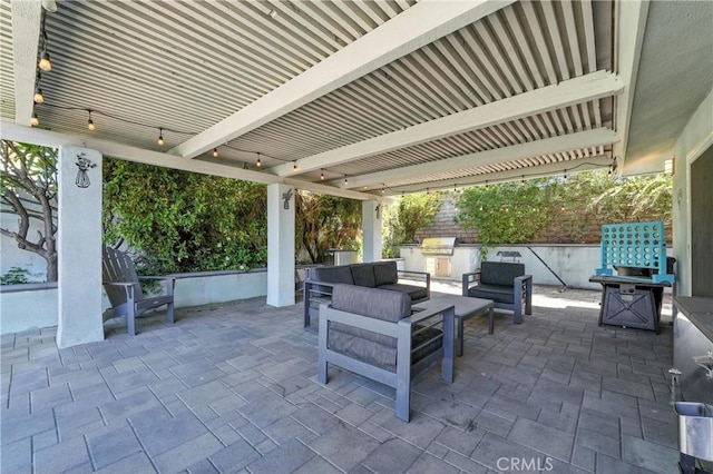 1817 Balboa Way, Upland, CA 91784 - view of patio / terrace with exterior kitchen and an outdoor living space