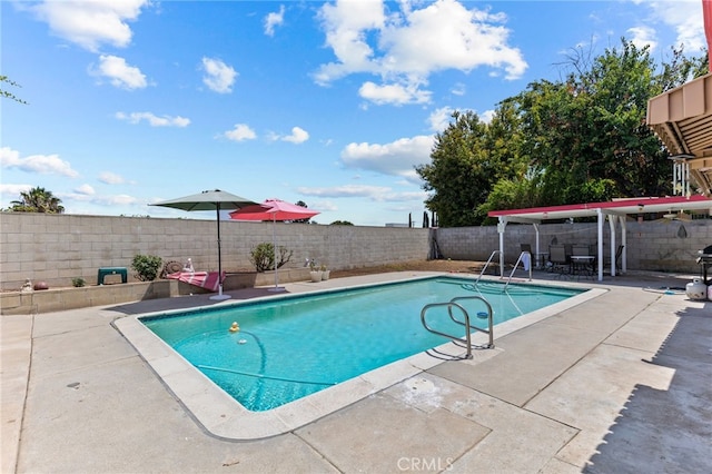 19121 Galatina St, Rowland Heights, CA 91748 - view of swimming pool featuring a patio area and a fenced backyard