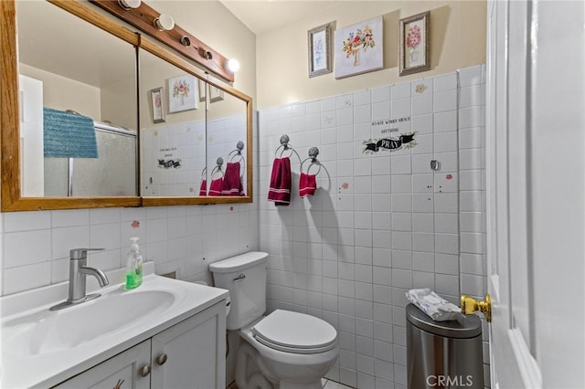 19121 Galatina St, Rowland Heights, CA 91748 - bathroom featuring tile walls and vanity