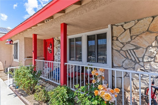 19121 Galatina St, Rowland Heights, CA 91748 - property entrance with stone siding and a porch