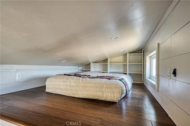 21018 Yankee Valley Rd, Hidden Valley Lake, CA 95467 - bedroom featuring vaulted ceiling and hardwood / wood-style floors