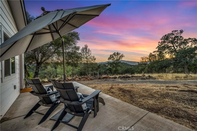 21018 Yankee Valley Rd, Hidden Valley Lake, CA 95467 - patio terrace at dusk with a patio