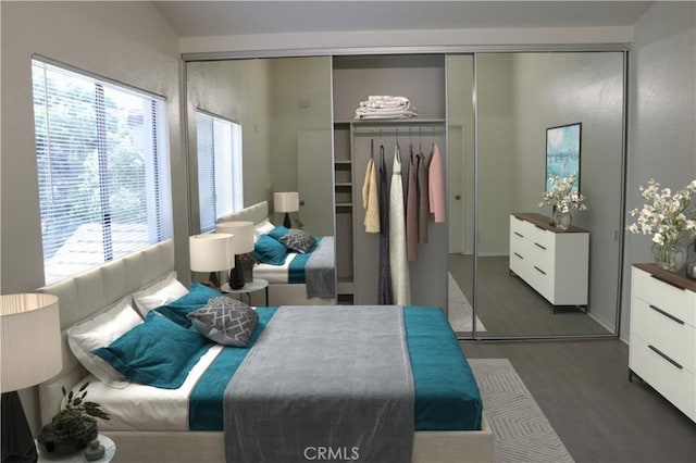 80 Greenmoor Unit 40, Irvine, CA 92614 - bedroom with a closet and wood finished floors