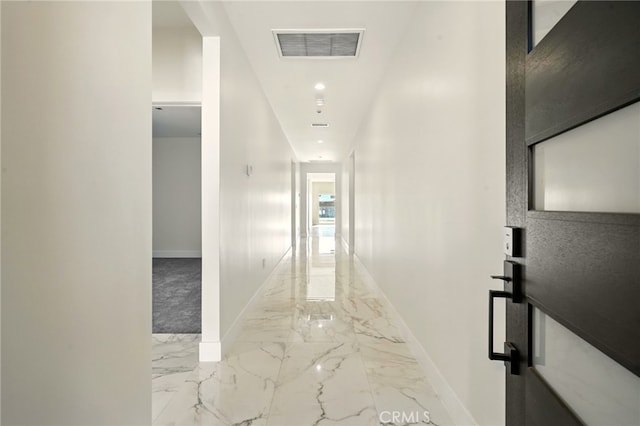 36733 42nd St E, Palmdale, CA 93552 - hallway with baseboards and marble finish floors
