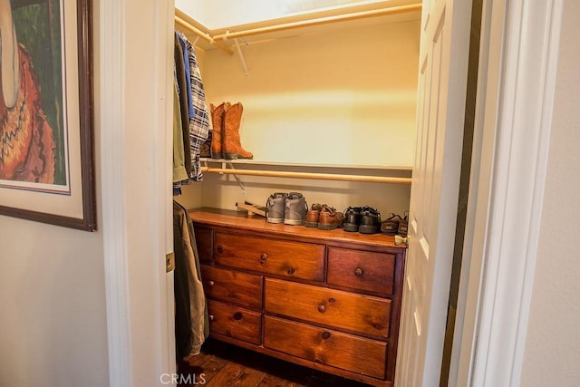 1613 Lassen Way, Pine Mountain Club, CA 93222 - spacious closet with dark wood-style floors