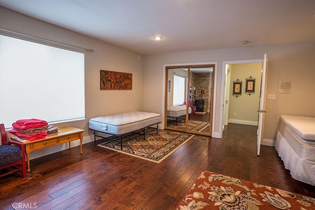 1613 Lassen Way, Pine Mountain Club, CA 93222 - bedroom with hardwood / wood-style floors, recessed lighting, and multiple windows