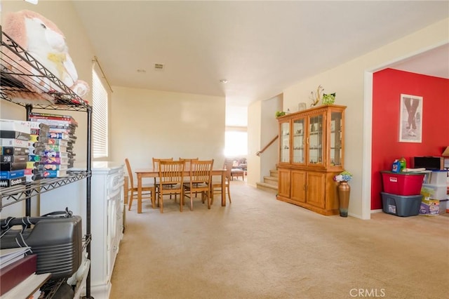 2207 Rockrose St, Palmdale, CA 93551 - dining area with light carpet and stairs