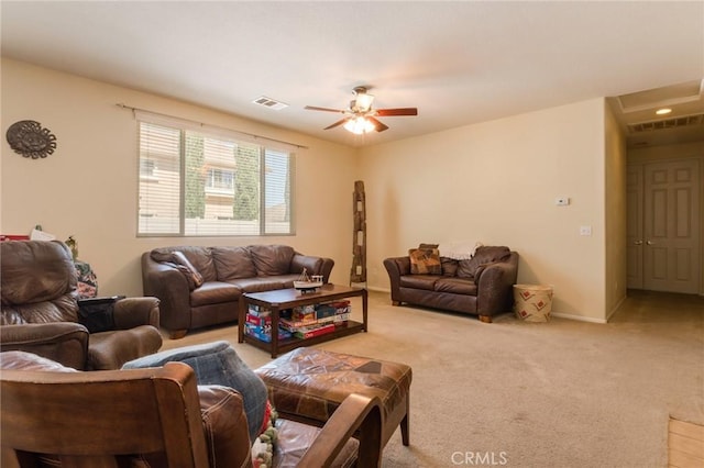 2207 Rockrose St, Palmdale, CA 93551 - living area with carpet flooring and a ceiling fan
