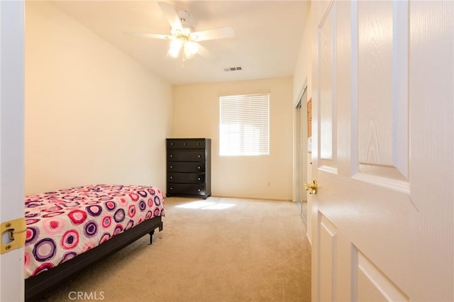 2207 Rockrose St, Palmdale, CA 93551 - bedroom featuring light carpet and ceiling fan