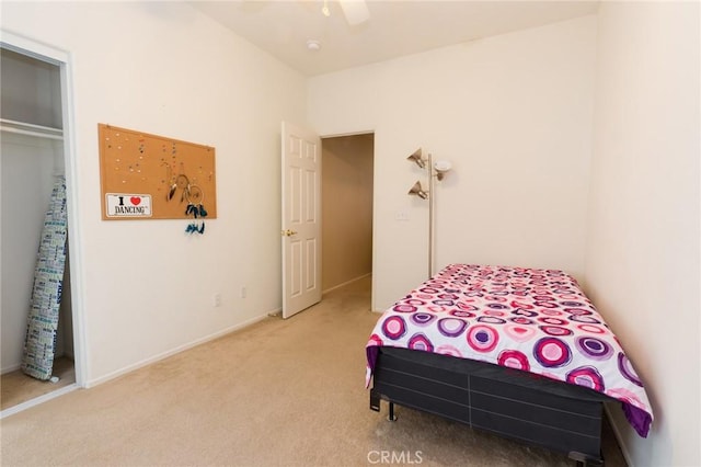 2207 Rockrose St, Palmdale, CA 93551 - bedroom with light carpet and a ceiling fan