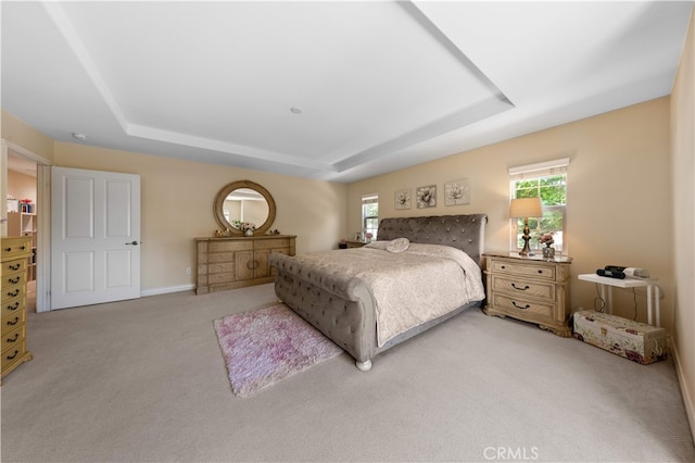 6585 Youngstown St, Chino, CA 91710 - bedroom featuring a tray ceiling and light colored carpet