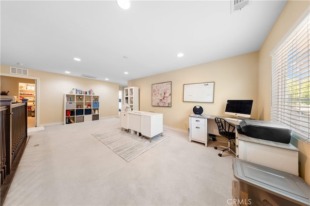 6585 Youngstown St, Chino, CA 91710 - office area featuring light colored carpet and recessed lighting