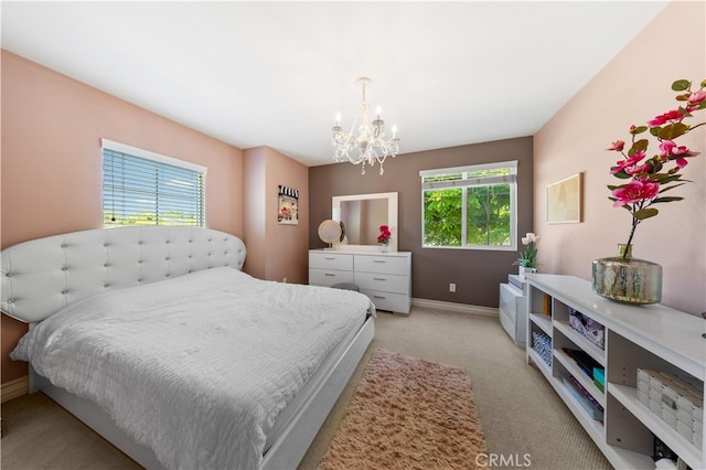 6585 Youngstown St, Chino, CA 91710 - bedroom featuring a chandelier and carpet flooring