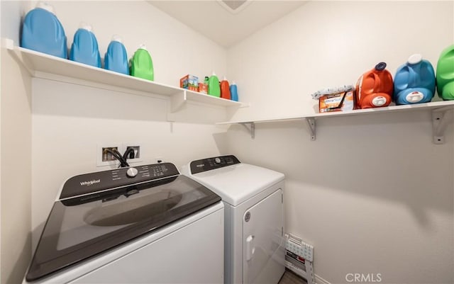 347 Carson Ct, Rialto, CA 92376 - laundry area featuring separate washer and dryer