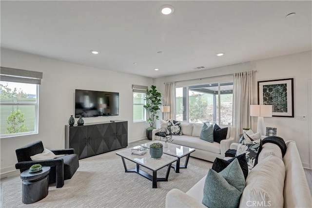 17148 Kent St, Hesperia, CA 92345 - living room featuring baseboards and recessed lighting
