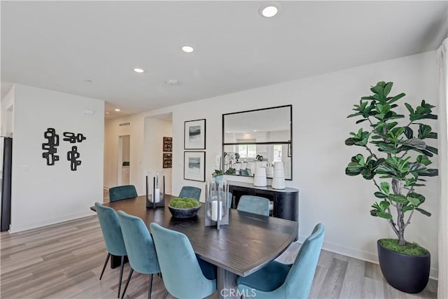17148 Kent St, Hesperia, CA 92345 - dining area featuring light wood finished floors and recessed lighting