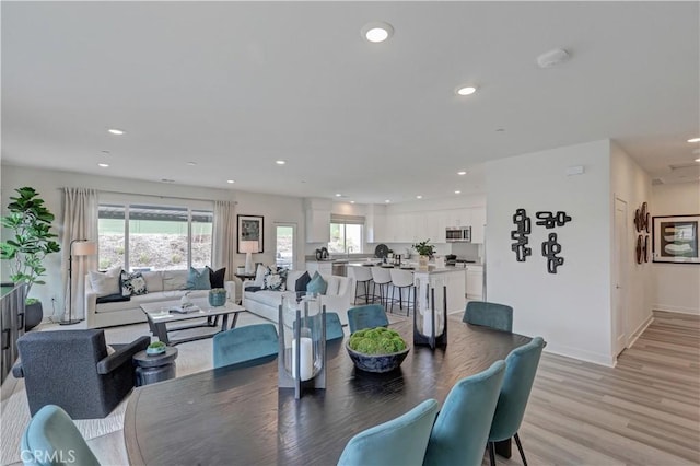 17148 Kent St, Hesperia, CA 92345 - dining room with recessed lighting and light wood-type flooring