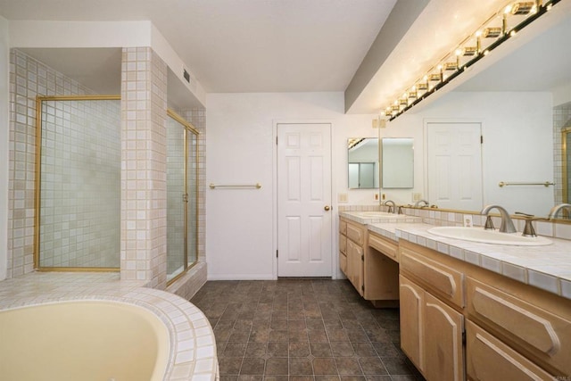 2532 Navarra Dr Unit A, Carlsbad, CA 92009 - full bath featuring double vanity, a garden tub, and tiled shower