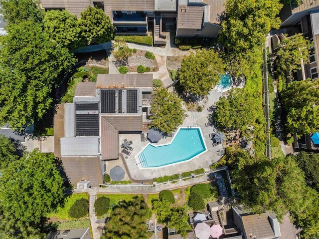 1087 Shadowridge Dr Unit 101, Vista, CA 92081 - aerial view of a pool area