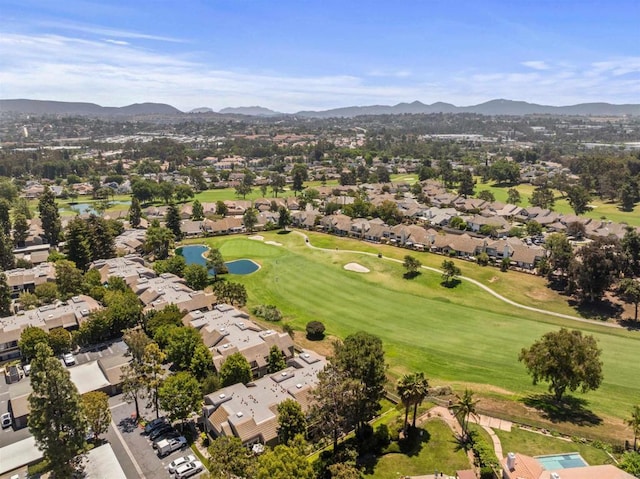 1087 Shadowridge Dr Unit 101, Vista, CA 92081 - aerial view of residential area featuring a water and mountain view and a golf club