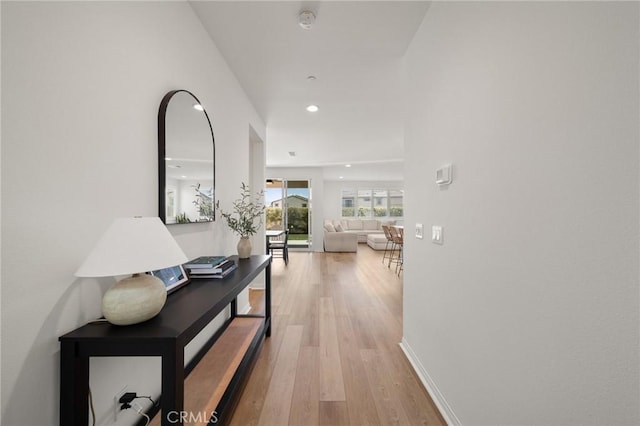 32067 Dawning Rdg, Temecula, CA 92591 - hallway featuring light wood-type flooring and recessed lighting