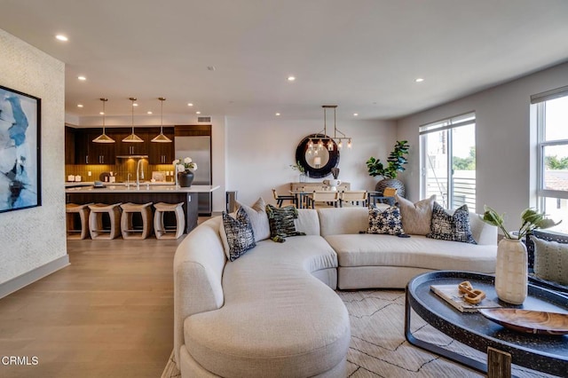 820 Mission St Unit 208, South Pasadena, CA 91030 - living area featuring light wood finished floors and recessed lighting