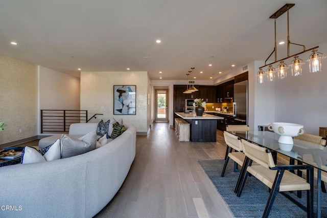 820 Mission St Unit 208, South Pasadena, CA 91030 - living room featuring light wood finished floors and recessed lighting