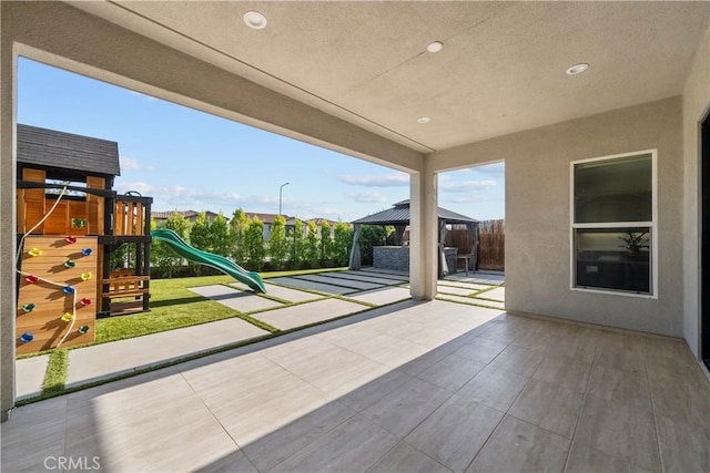 20720 W Liana Ct, Porter Ranch, CA 91326 - view of patio / terrace featuring a gazebo and a playground