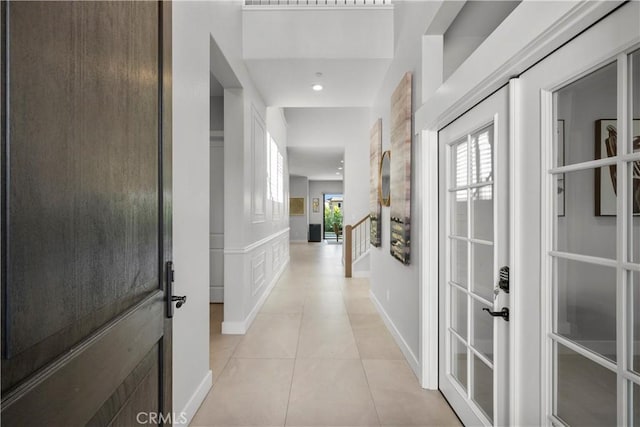 20720 W Liana Ct, Porter Ranch, CA 91326 - hallway with light tile patterned flooring and baseboards