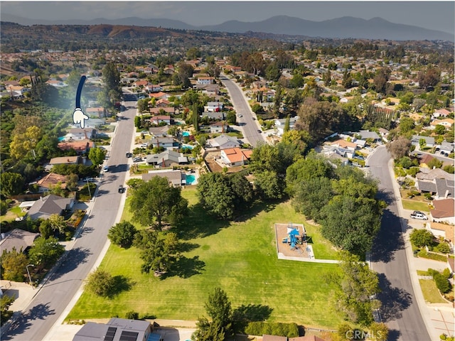 439 Acaso Dr, Walnut, CA 91789 - aerial overview of property's location with a mountain backdrop and nearby suburban area